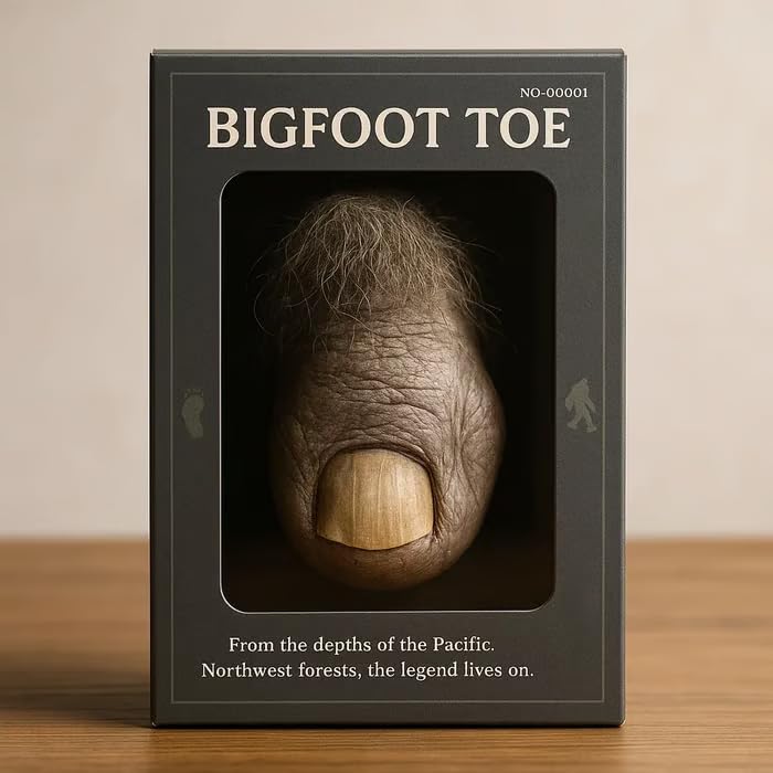 Bigfoot Toe Novelty Collectible, Funny Bigfoot Toe Figurine Decor, Realistic Handcrafted Resin Bigfoot Toe Figurine, Funny Bigfoot Gift for Bigfoot Lovers, Pranksters &amp; Cryptid Lovers (1 PCS)
