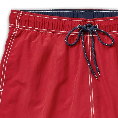Image of Nautica Men's Solid Quick Dry Classic Logo Swim Trunk