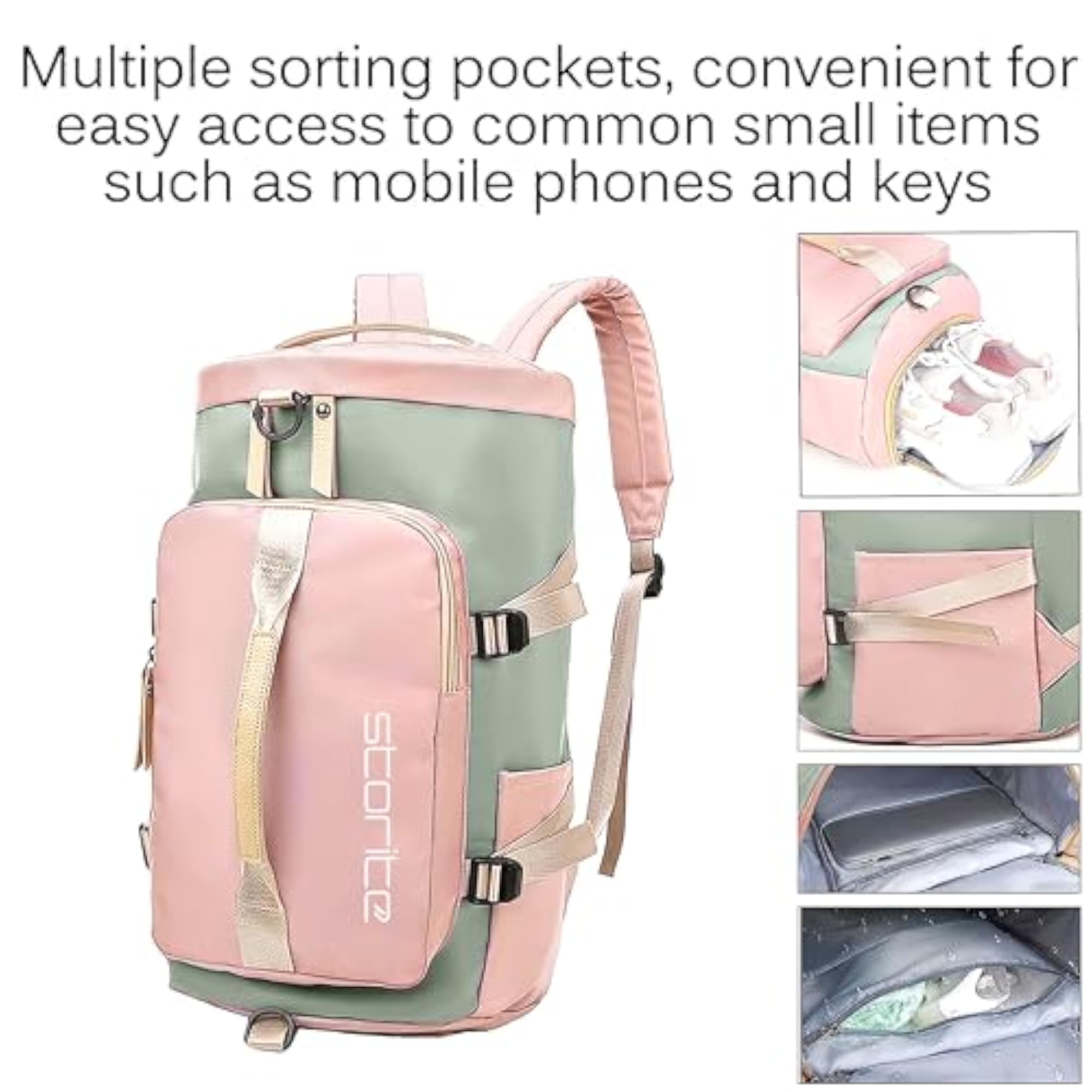Nylon 25Cm Small Waterproof Duffle Bag for Women
