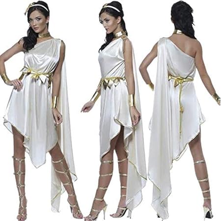 Amazon ギリシャ神話 アテナ女神 コスチューム 女神 大人用 コスプレ衣装 女王様 レディース ワンピース 並行輸入品 コスプレ 仮装 通販