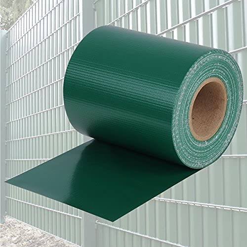 WOLTU® Taśma maskująca PCW 450 g/m² zielona 70 m z 50 x szynami mocującymi folia ogrodzeniowa z podwójnym prętem, ochrona przed wzrokiem i wiatrem