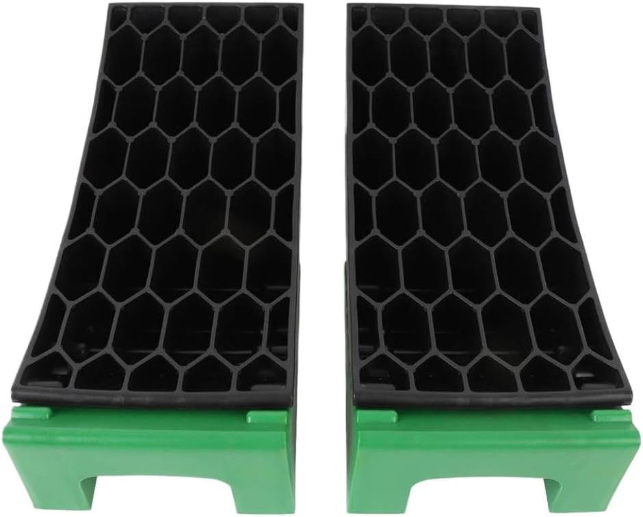 6Pcs Curved Leveling Block 35000lb Load Capacity Portable RV Leveler with Anti Slip Pads Compatible with Campervan Trailer Motorhome