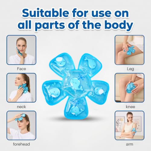 Head Gel Ice Pack, Cold Gel Ice Packs for Injuries, Heat Stroke Prevention Cooling Hat Insert, Reusable Ice Packs for Hard Hats, Sun Hats, Cycling Helmets, 4 Packs — view 3