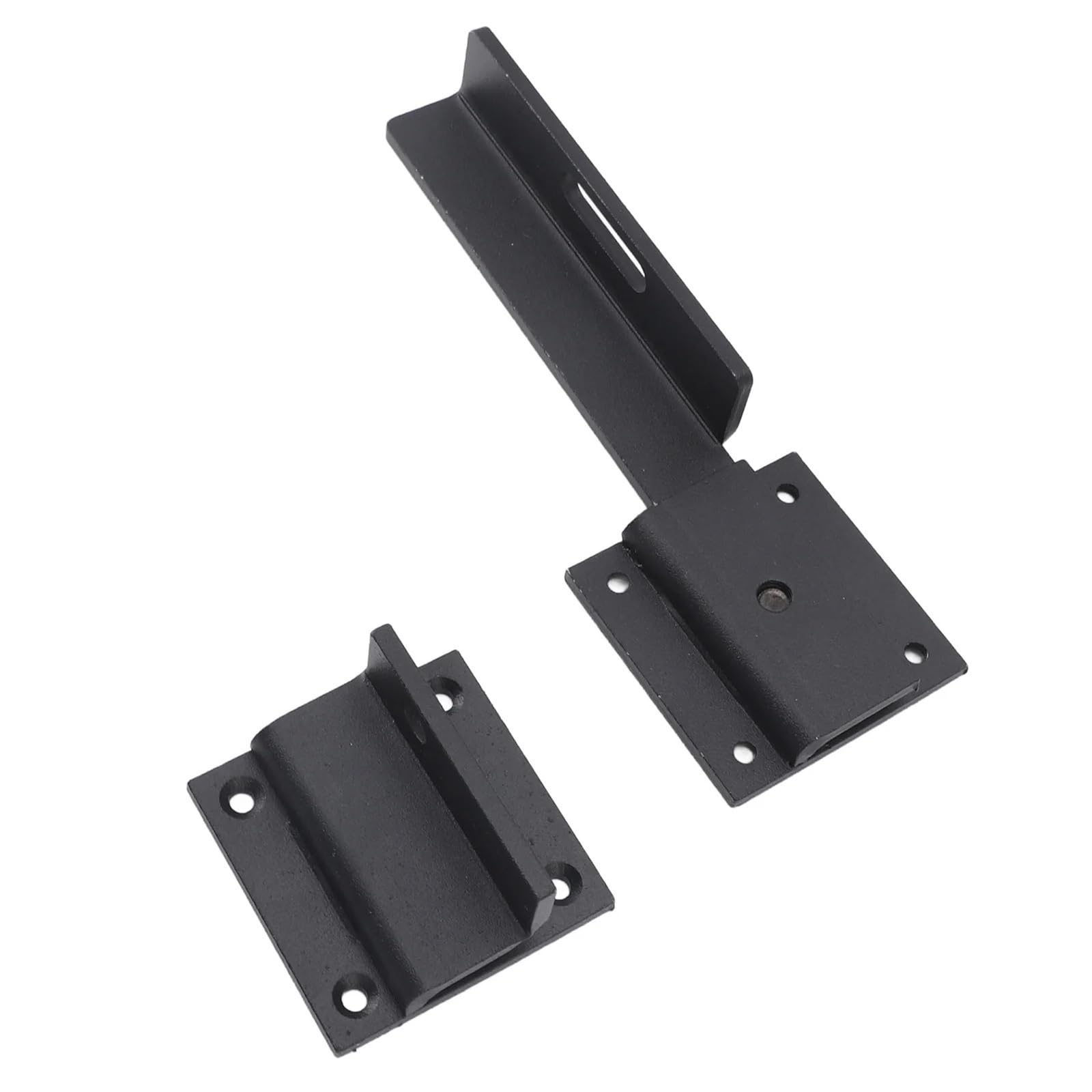 Wuyxto One Color 2Pcs Flip Gate Latch Lock Carbon Steel Door With Padlock Hole For Outdoor Wooden Fence Barn Yard For Interior