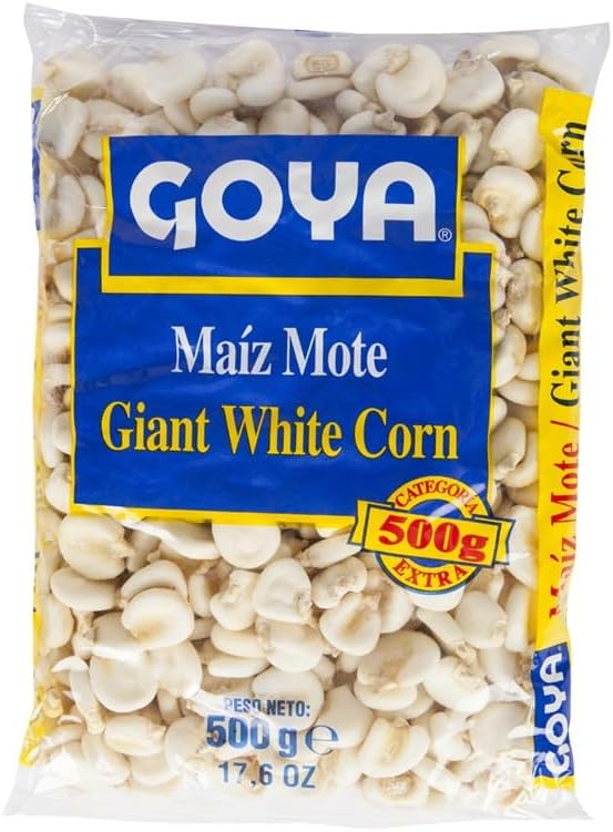 Goya Giant White Corn 500g (Pack of 1) | Maรญz Mote | 100% Giant White Corn | Authentic Latin Ingredient for Pozole, Soups & Stews | Premium Quality, Mild Flavour & Hearty Texture