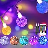 【Farbwechsel-Lichterkette】 Diese funkelnden Lichter haben 16 reine Farben, 7 verschiedene Modi und 4 verschiedene Timer, die sich stark voneinander unterscheiden. Diese Leuchten sind IP65 wasserdicht (außer EU-Stecker und Infrarot-Empfänger), was bedeutet, dass sie sich ideal für die Innen- und Außendekoration eignen