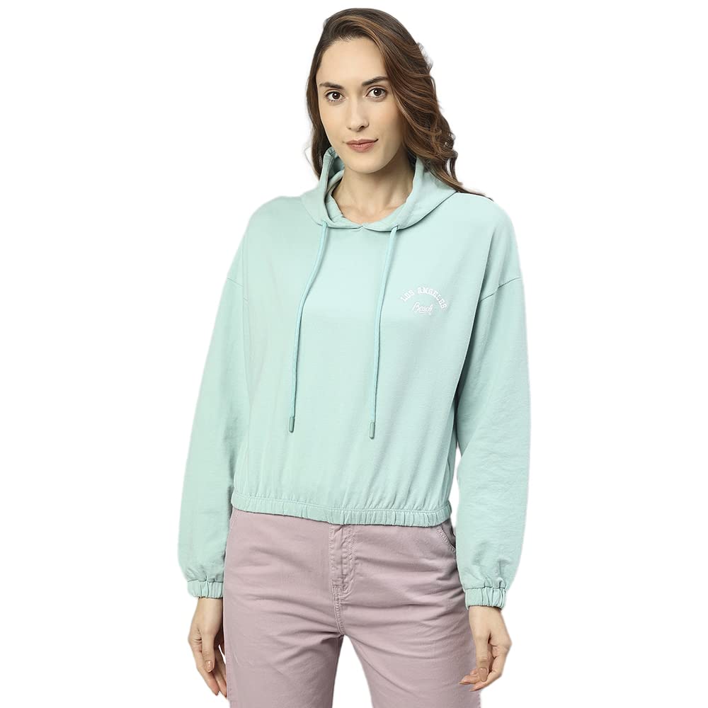 hubberholme Women's Winter Wear Cotton Blend Hooded Sweatshirt Pullover Hoodie-picture-34