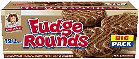 Little Debbie Fudge Rounds Big Pack, 24.1 Oz (Pack of 12)