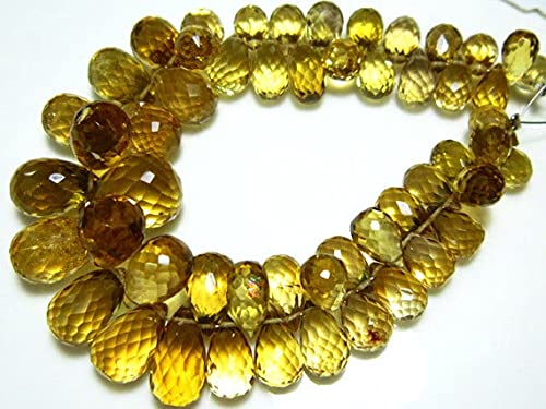 Quartz bière de qualité supérieure AA, perles gouttes facettées pour colliers et bracelets fins