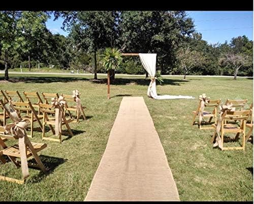 Miniatura 3 de MDS - Tela de yute de arpillera natural de 25 yardas, material de yute versátil de alta calidad para manualidades, decoración del hogar y proyectos