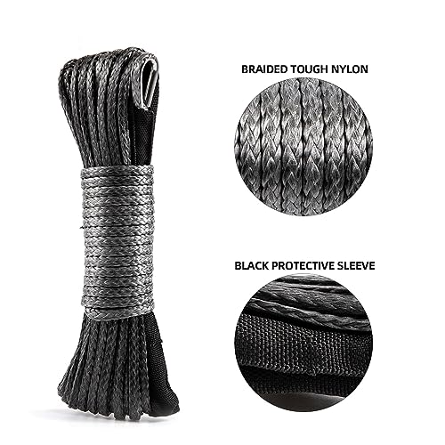 Cable de plasma 6mm con funda protectora抗UV cuerda sintética 7700LBs de alta flexibilidad 5