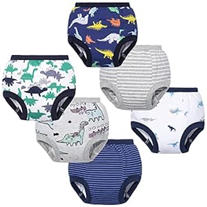 BIG ELEPHANT Potty Training Underwear, Soft Cotton Absorbent Training Pants for Baby Boys & Girls