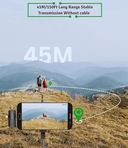 Image of coku F11-2 Wireless Lavalier Microphone 3-in-1 | Noise Cancelling Mic for YouTube, Vlogging, Interviews, Streaming | Compatible with Android, iPhone, Cameras, Laptop