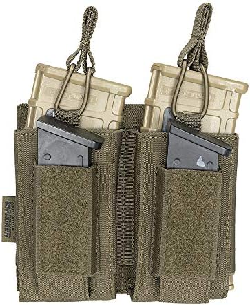EXCELLENT ELITE SPANKER Open-Top Single/Double/Triple Molle Mag Pouch for M4 M14 M16 AK AR Elastic Rifle Magazines for Pistol Mag Pouch(Ranger Green)