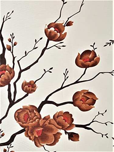 Image of Fashion String 2 Pieces Solid Patch 3D Tulip Eyelet Polyester Door Curtains - 7 Feet, Brown