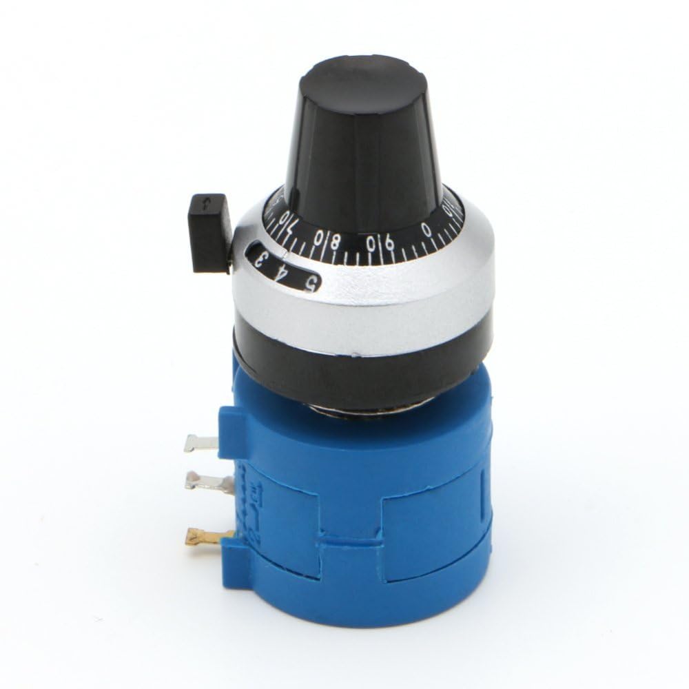 TopHomer, set di potenziometri filo avvolto multigiro di precisione 3590S-2-102L, 1 K Ohm, 10 giri, resistore lineare regolabile con manopola rotativa