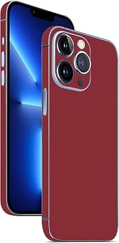 Skin Sticker for iPhone 15, 15 Plus, 15 Pro, 15 Pro Max, Vinyl Decal Protective Film Red Mobile Cover Wrap for Phone Back Camera Side for 15 Pro