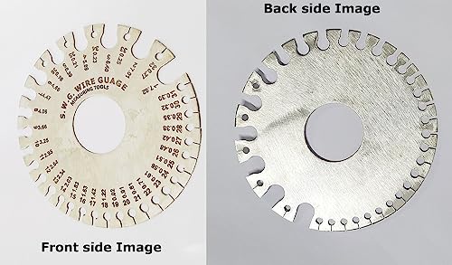 Image of Inditrust New Round Thickness Stainless Steel Wire Gauge Diameter Gage Metal Inch Measurement Instrument (1 Piece)