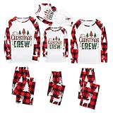 Weihnachts-Pyjama-Family-Set Paare Weihnachten Schlafanzug Familie: Herren Damen Kinder Christmas Pyjama Outfits Set Lang Nachthemd Nachtwäsche Hausanzug Eltern Kind Pyjamas Set