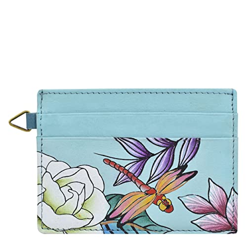Image of Anna by Anuschka Hand Painted Women's Genuine Leather Credit Card-Magical Dragonflies
