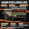 Electric Pellet Grill 456 SQ.IN Cook Area Pellet Smoker with Auto Feed & PID Controller 500°F Max Temperature 8 in 1 BBQ Grill with Meat Probe & Side Table with Hooks Perfect for Outdoor BBQ