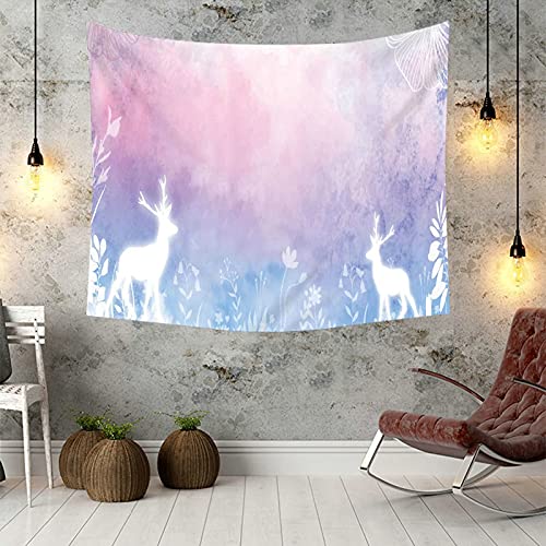 Tapiz de pared KnSam rosa y lila de 150 cm para crear un ambiente zen en el dormitorio 5