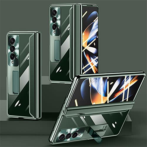 Coque verte transparente avec support pour Galaxy Z Fold 4