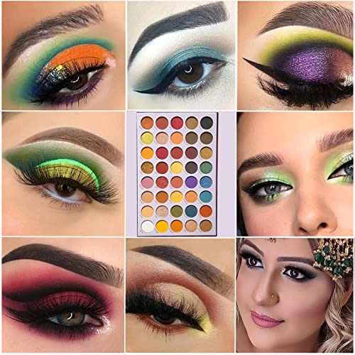 Reversal Planet Eyeshadow Palette, Highly Pigmented 40 Shades Everyday Matte Shimmer Glitter Makeup Artistry Palette , Waterproof Blendable Eye Shadow, No Flaking, Little Fall Out, Stay Long, Hard Smudge, Cruelty- Free Makeup Pallet, Full Face Eye Make Up For Beginners Any Skin Tones Shading And Contouring Smokey Eye #TOP2