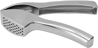 Yctze Manual Garlic Press & Masher - Zinc Alloy Garlic Puree Press with Ergonomic Handle, Simple Clean Design and Large Capacity for Easy Kitchen Use