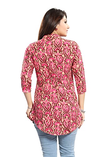 Image of Women's Cotton Straight Kurta (ALC1009Z Pink XXX-Large)