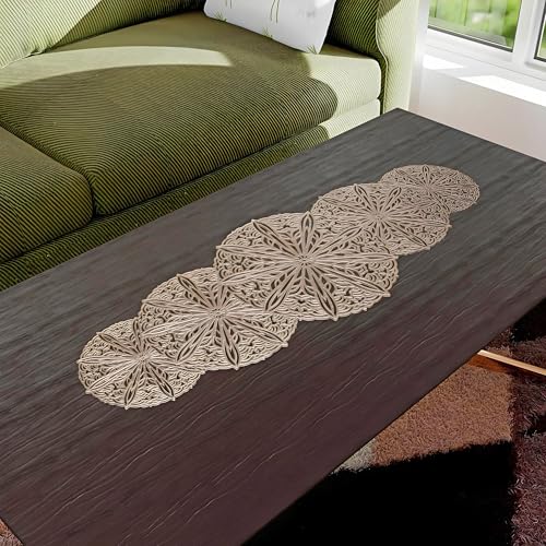 Image of Kuber Industries Table Runner | PVC, Gola-Design, 93x32x1 cm