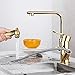 CUTSUGOK Faucets,Kitchen Taps with Pull Out Spray Kitchen Mixer Tapd Hot and Cold 360° Rotating Telesbrass with Spray Kitchen Sink Tap