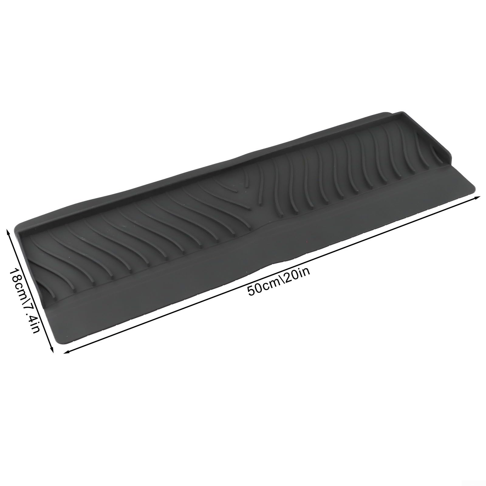 Évier de cuisine en silicone noir protection bords anti-éclaboussures compatible acier inoxydable granit quartz