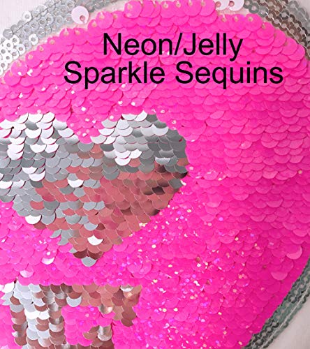 Glitter Flip Sequin Girl's T-Shirt Top Short/Long Sleeve, Fleece Jacket 3-12 Years (8, Love White Pink Long) #TOP4