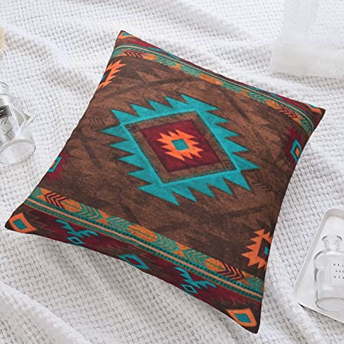 Opaseiro Throw Pillow Case Vintage Abstract Ethnic Pattern Native American Southwest Indian Aztec Navajo Cushion Home Pillowcase Soft Square Cover For Decor Bedroom Living Room Couch 18 X 18 Inch #TOP3