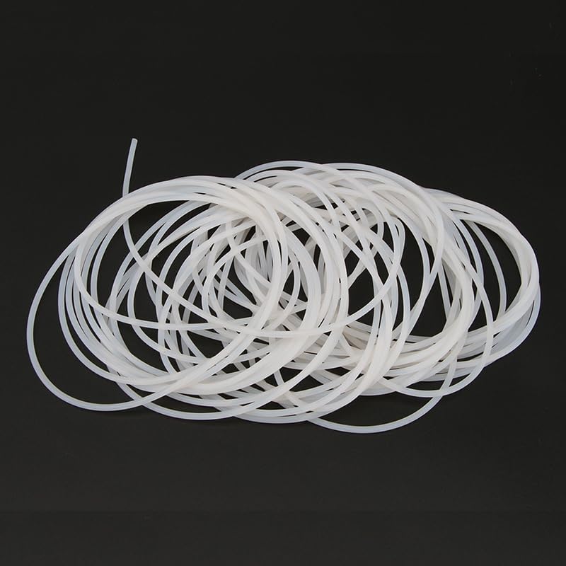 White Diameter 1 1.5 2 3 4 5 6 7 8 9 10 mm Silicone Rubber Rod, Silicon Cord Silicone Bar Foaming Silicone Rubber Strip(4mm 5M)