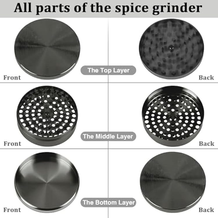3 inch Spice Grinder for Kitchen(Gray)