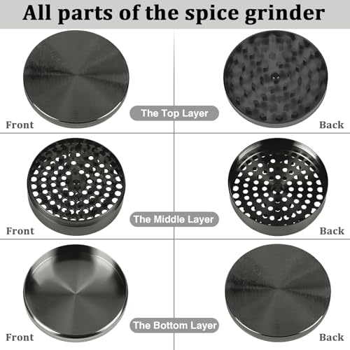 3 inch Spice Grinder for Kitchen(Gray)