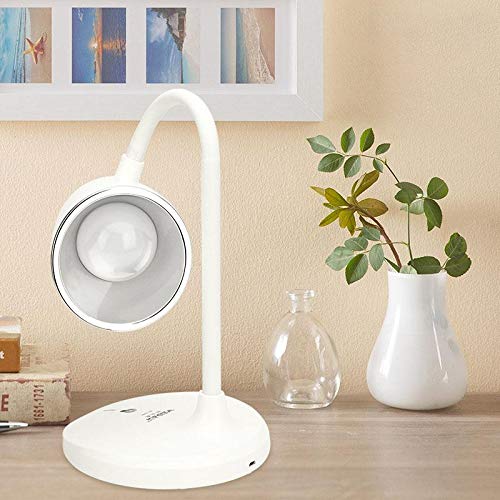 Image of IDOLESHOP Rechargeable LED Touch On /off Switch Rechargeable USB Charging Touch Dimmer Table Lamp (white)