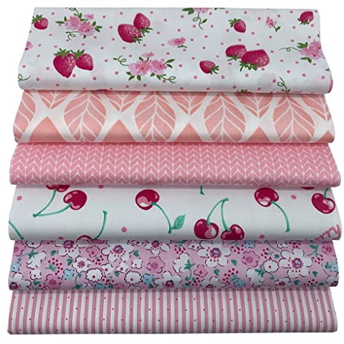 Jukway CL6-5050 6Pcs Cotton Fabric Squares 20X20 Inch (50X50Cm) Pre-Cut Quilt Squares Sheets Patterns Craft Cotton Fabric Bundle thumb #4