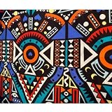 Goanilad BU 1 Pieza de Tela de algodón Vintage étnica Estampada con Motivos geométricos for Patchwork (140 cm)