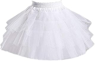 Kids White Mini 3 Layers Wedding Flower Girl Petticoat/Underskirt/Crinoline Slips - Buy now