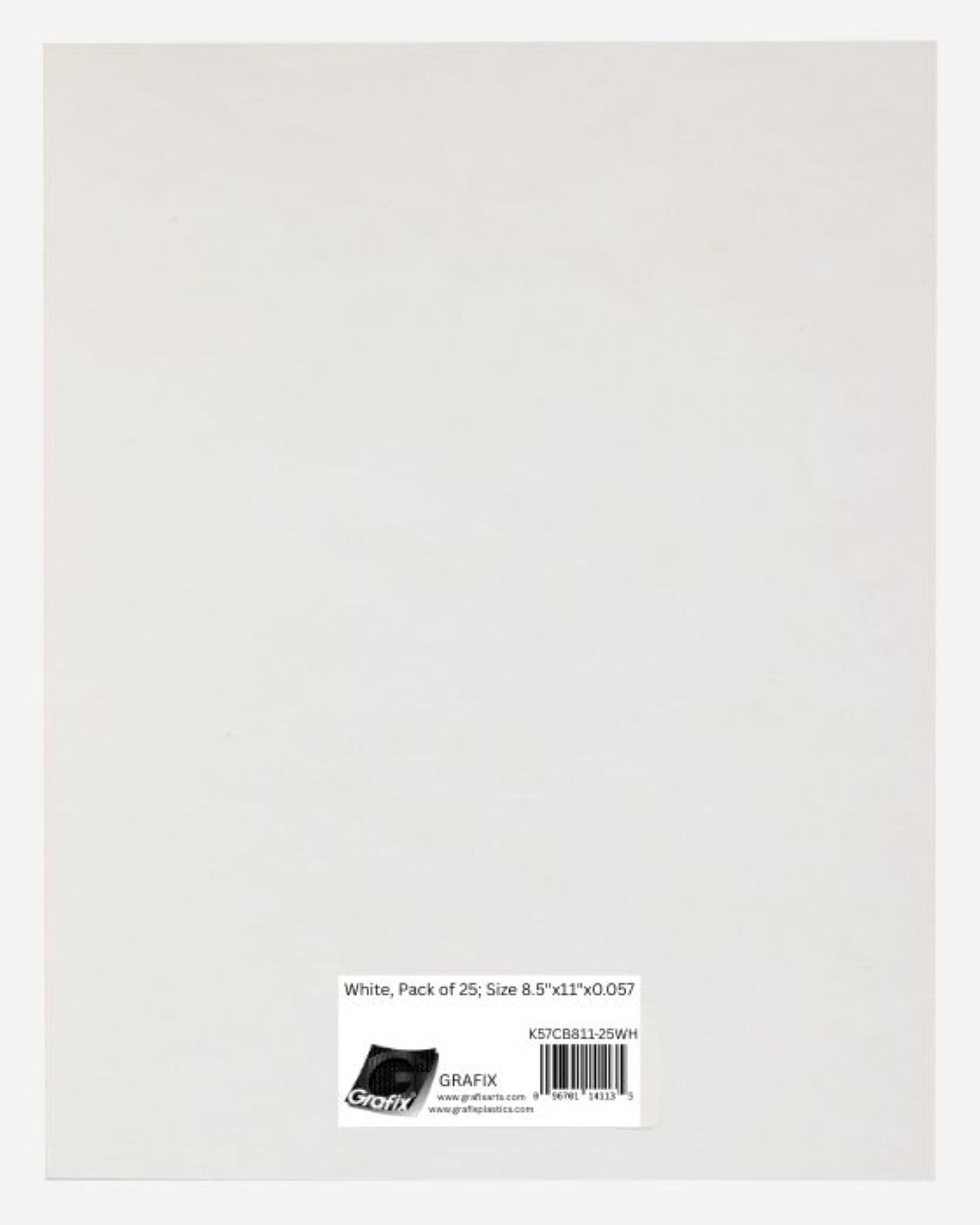 Medium Weight Chipboard – 8.5"x11", White Acid-Free 0.057” Sheets, Create Three-Dimensional Embellishments for Cards, Papercrafts, Mixed Media, Home Décor, and More, Pack of 25