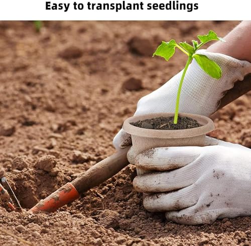 ANSUG 30 PCS 11 cm Biologisch Abbaubare Töpfe Anzuchttöpfe Torftöpfe Anzucht Umweltfreundliche Torftöpfe Startertöpfe Pflanzen für den Garten (20 Kunststoff-Pflanzenmarker)