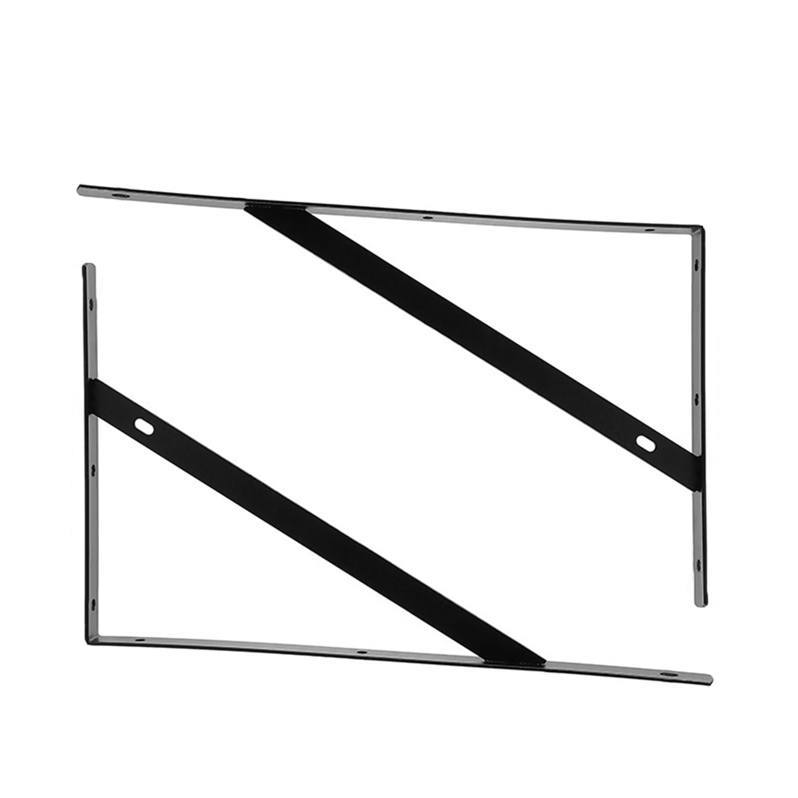 Strong Black Coated Wall Brackets Shelf for Heavy Loads Cold Rolled Steels Easy Mounting in Bedrooms Closets Kitchen Wall Shelf Brackets