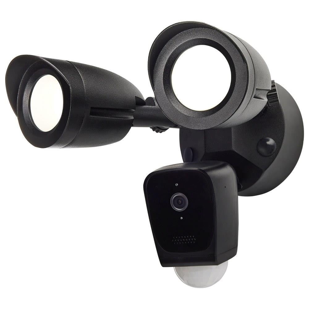 Nuvo 20W LED Outdoor Smart Bullet Camera Security Light in Utilitarian Style-8.46 Inches Tall and 8.27 Inches Wide-Black Fini