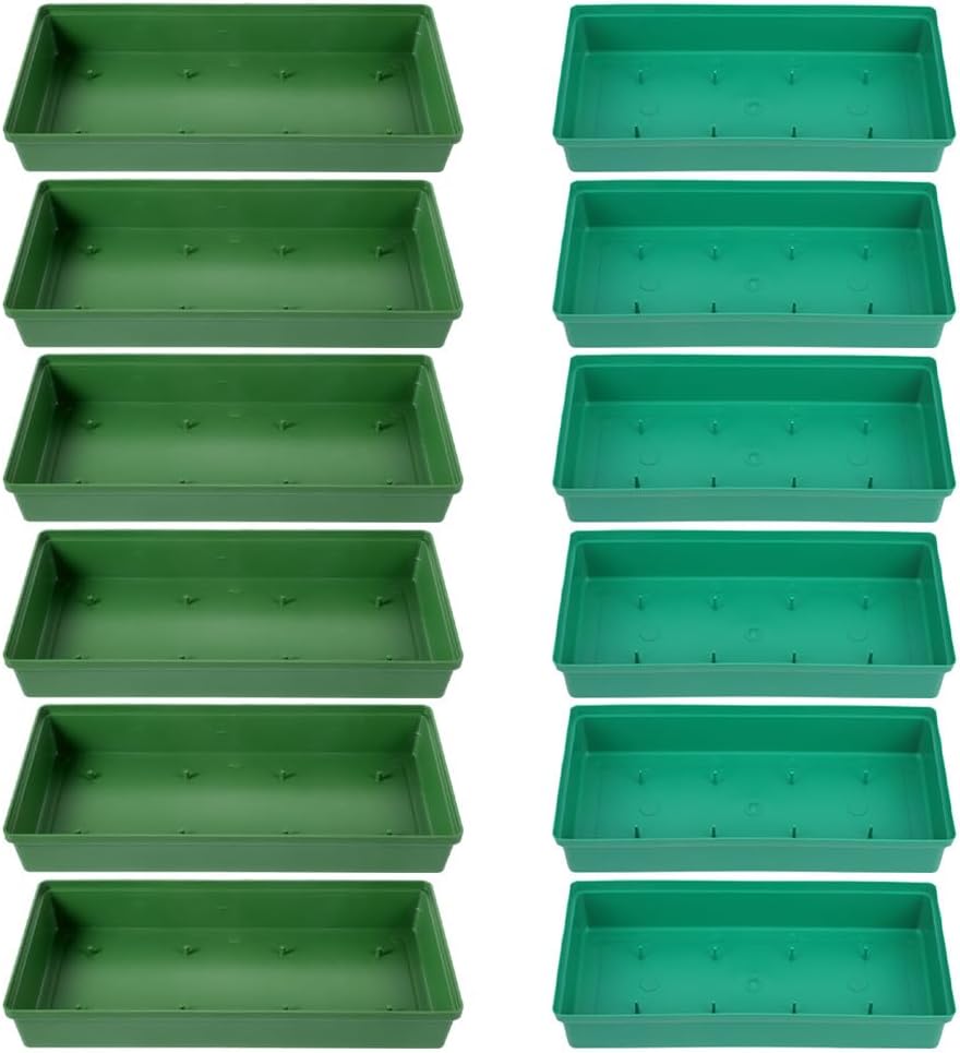 DOITOOL 12pcs Floral Tray: Floral Arrangement Base - Rectangular Flower Mud Fixing Plate for Professional Florist Decoration Accessories