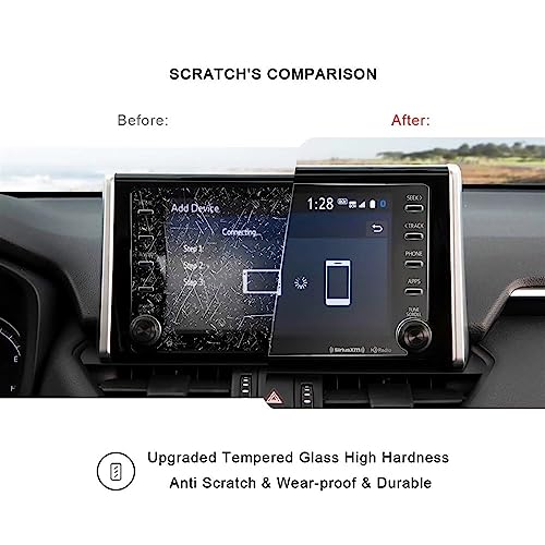 Verre trempé pour écran tactile 8 pouces nongyo évitant les rayures sur CHR RAV4 - 3