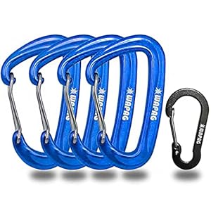 WAPAG Karabiner 4er Set Blau Aluminium
