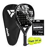 Balles de padel de haute qualité : trois balles fabriquées en mélange de laine, de nylon et de coton durable qui offrent une performance optimale et un impact uniforme sur le terrain.